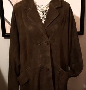 J. Jill leather lined knee length coat szXL New